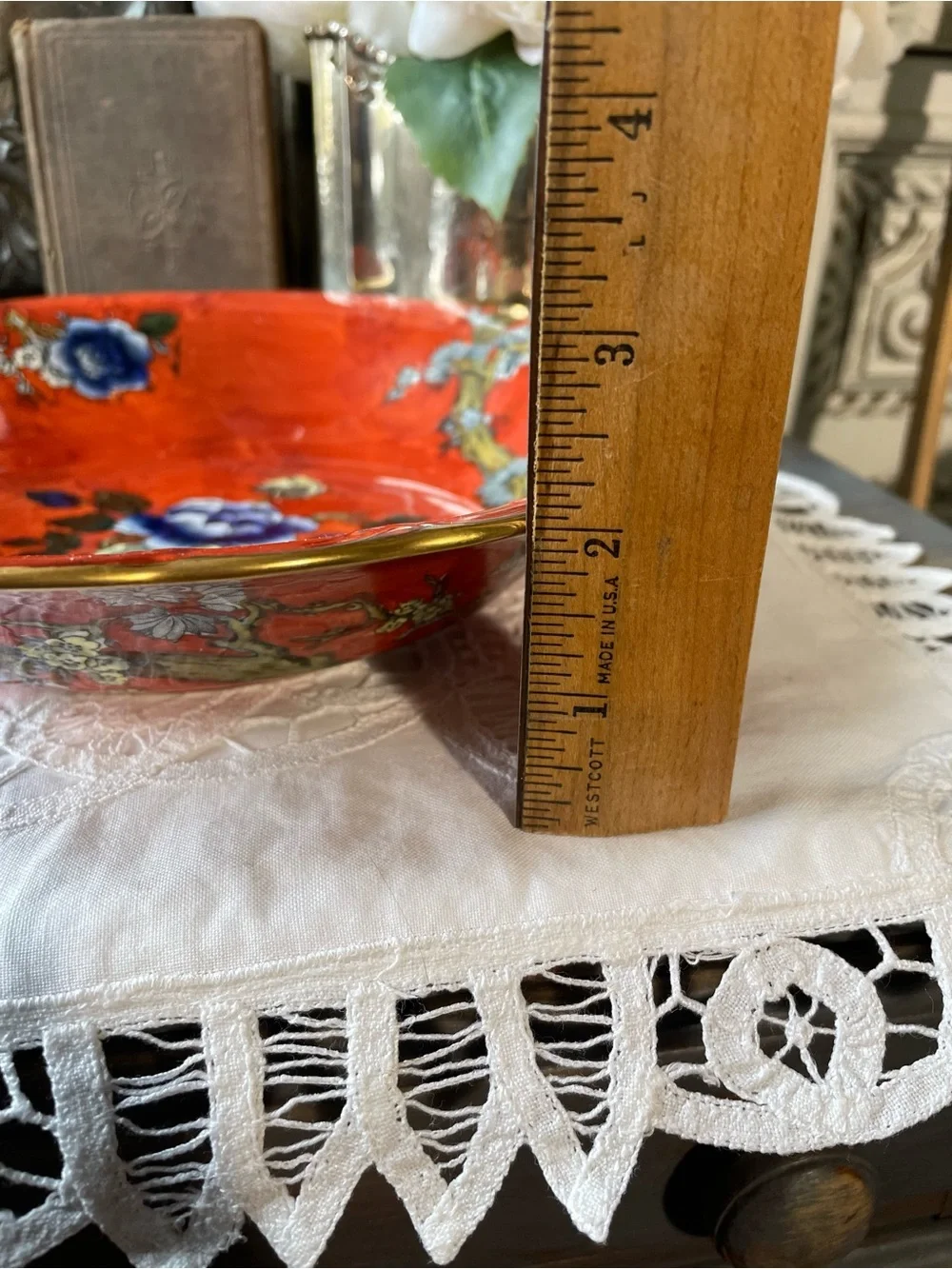 Antique Corona Ware Corea orange floral  bowl S. Hancock & Sons Stoke on Trent S
